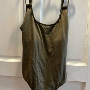 Seafolly Australia Olive Green One Piece Swimsuit sz 10